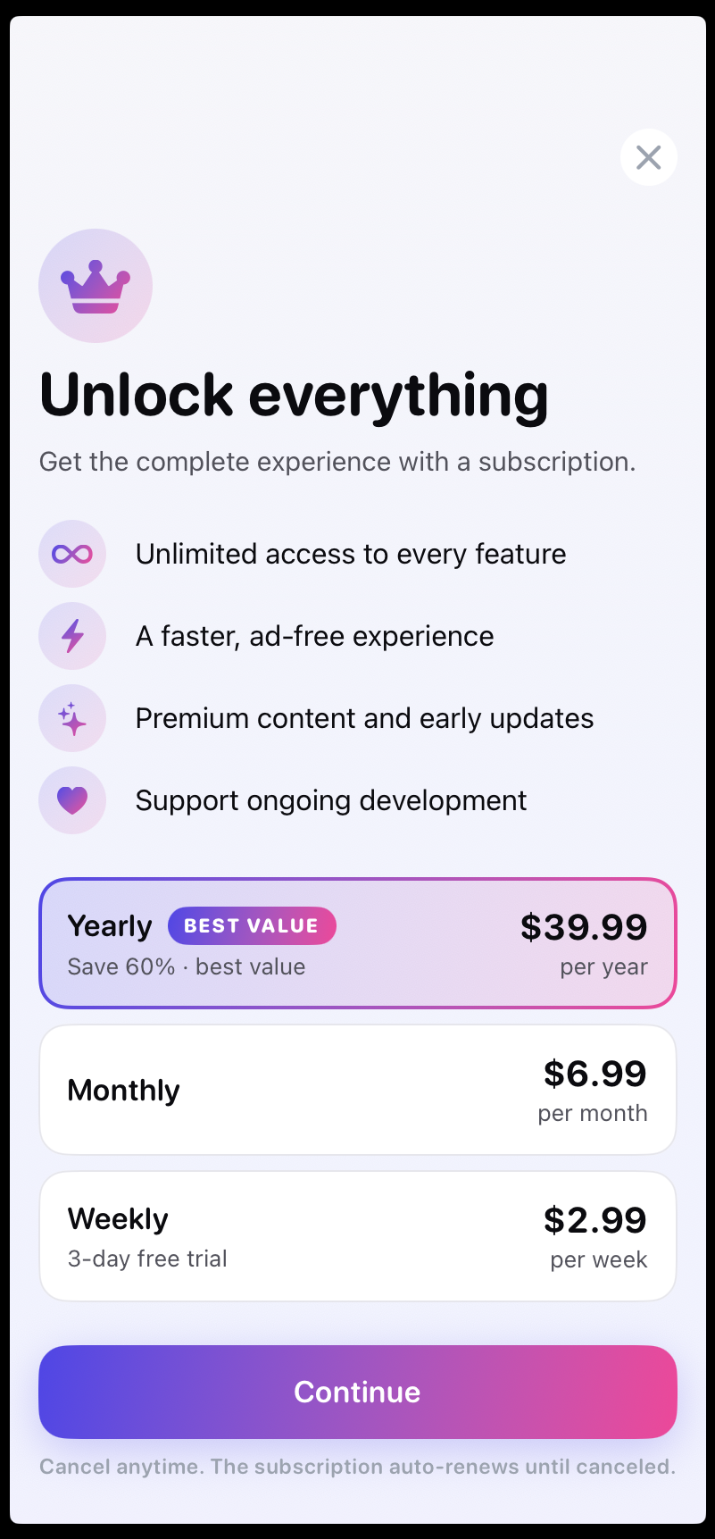 Breath Box — paywall / subscription